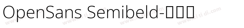 OpenSans Semibeld字体转换